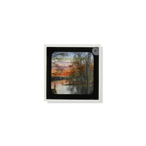 Card - Square Giftcard - Martyn Jolly, Moonlight on the Prairie c.1900s. Magic lantern illustrated song slide, USA
